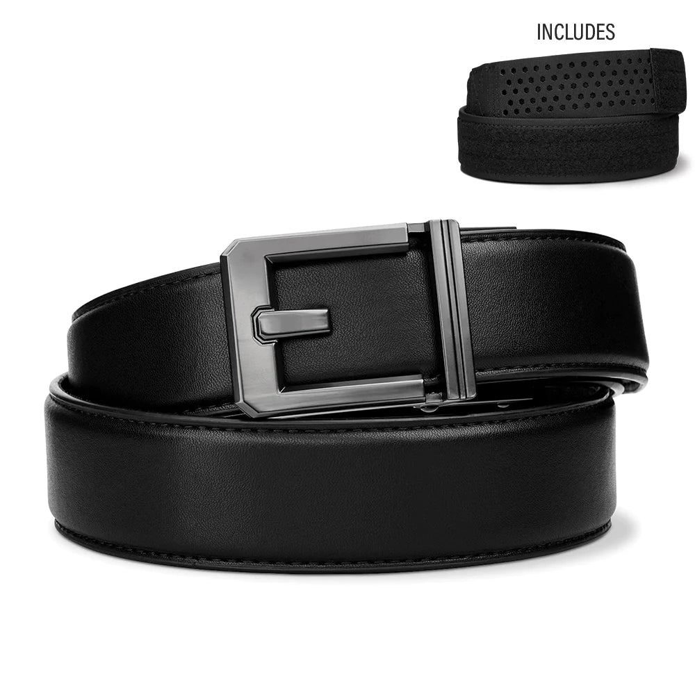 Kore Essentials-EXECUTIVE PROTECTION CEINTURE EN CUIR NOIR 1.5" : KIT COMPLET Ceinture intérieure renforcée rembourrée / X9