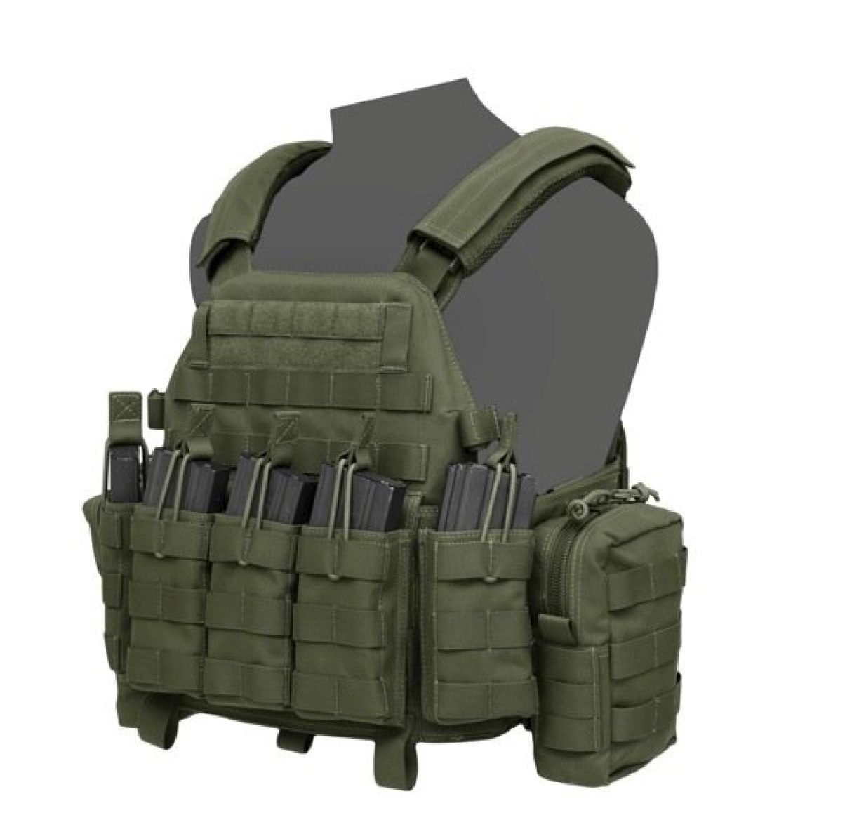 WARRIOR ASSAULT: DCS Special Forces Plate Carrier, Base w/ 5 Open Mags, 2 Utility Pouches