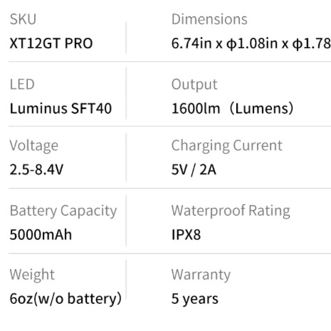 KLARUS: XT12GT Pro Flashlight