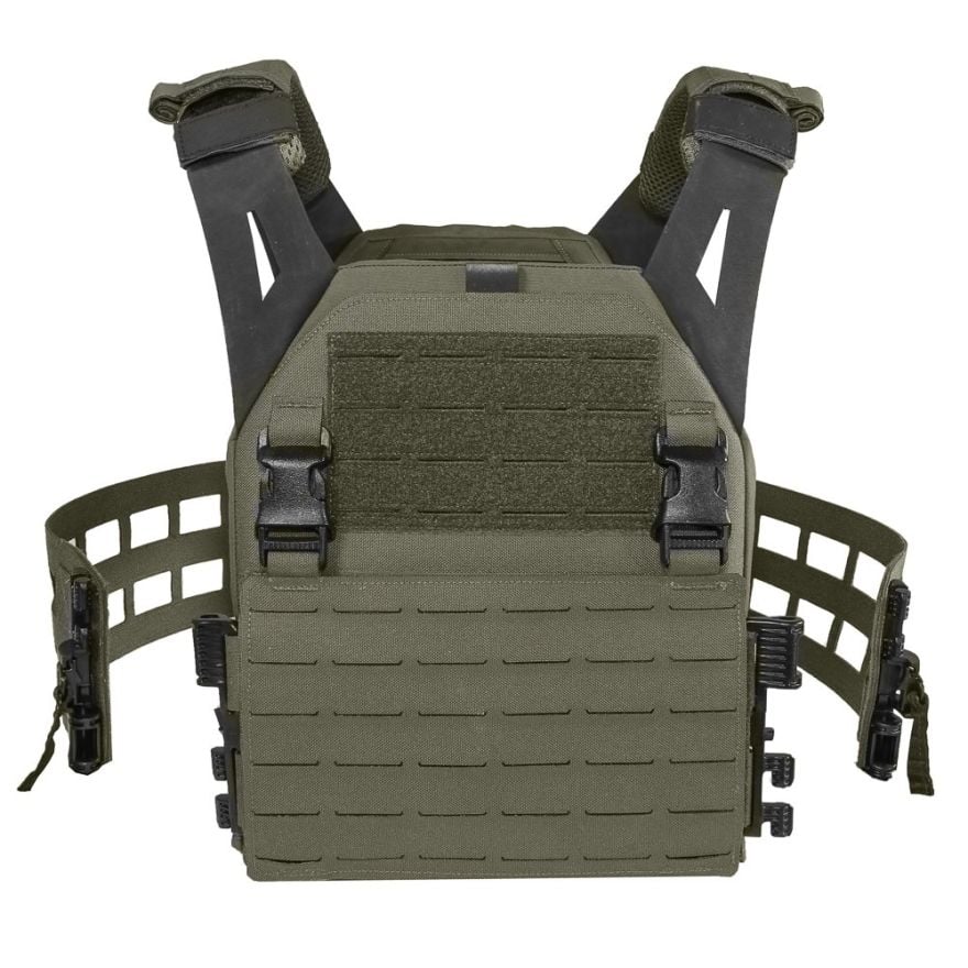 WARRIOR ASSAULT: Laser Cut (LPC) V2 Low Profile Plate Carrier with Ladder Sides and 5.56 Triple Bungee Magazine Pouch