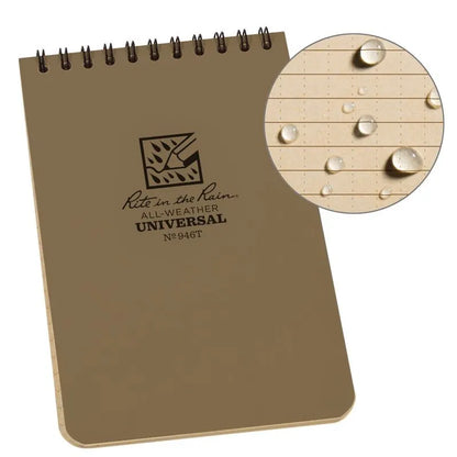 RITE IN THE RAIN: Top Spiral Field Notebook, 4x6 Inches