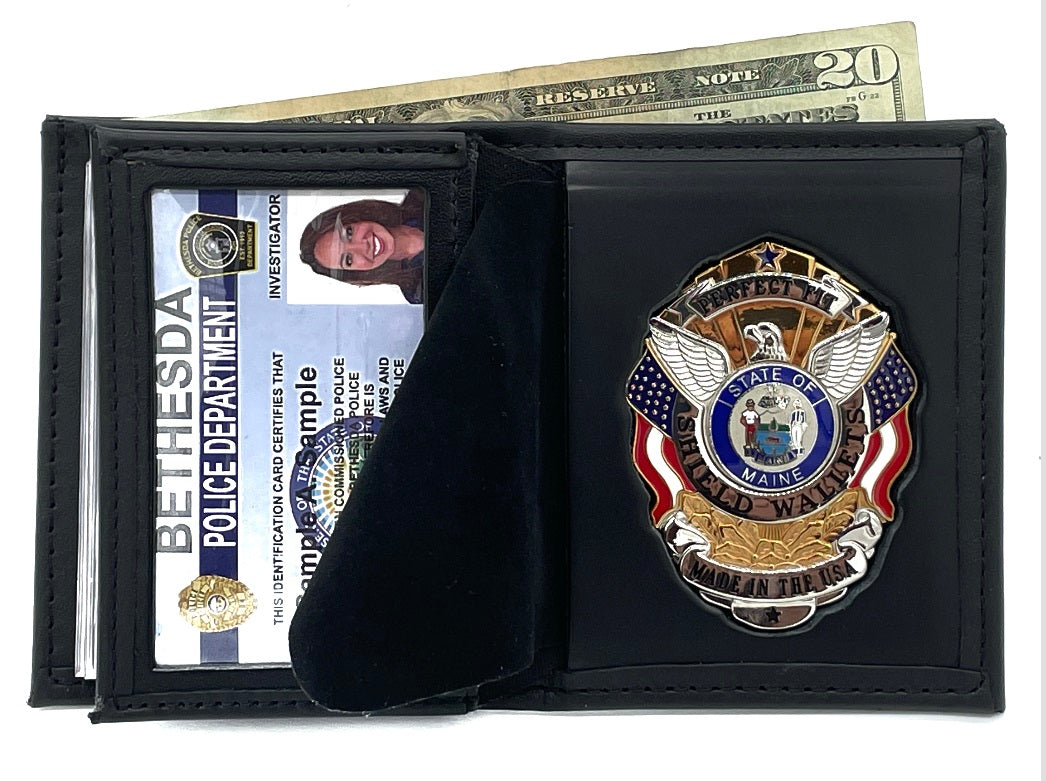 PERFECT FIT: Hidden Badge Wallet "Snap Bontex" Style 104