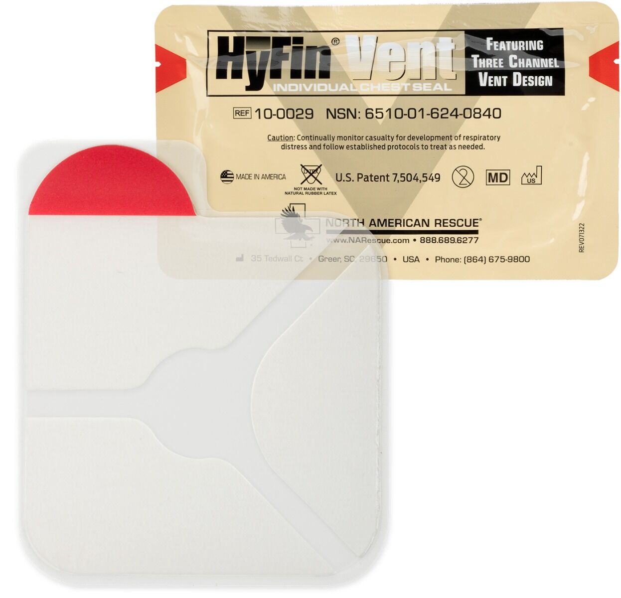 NORTH AMERICAN RESUE: Hyfin® Vent Individual Chest Seal