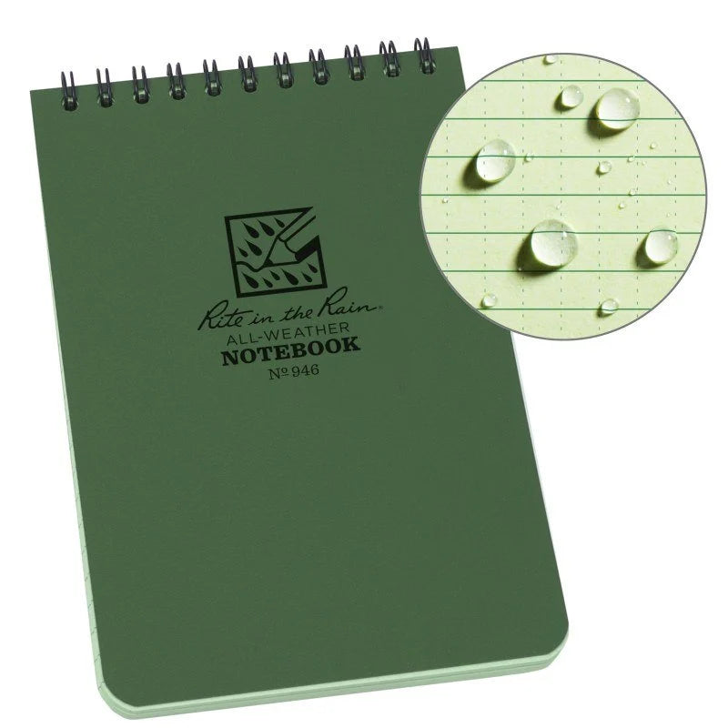 RITE IN THE RAIN: Top Spiral Field Notebook, 4x6 Inches