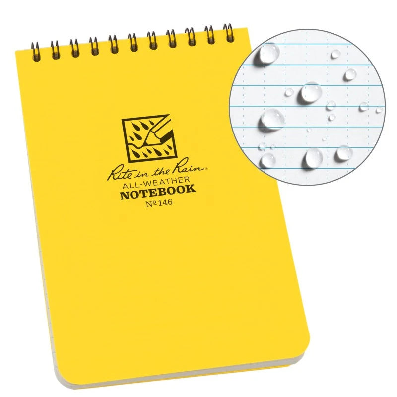 RITE IN THE RAIN: Top Spiral Field Notebook, 4x6 Inches