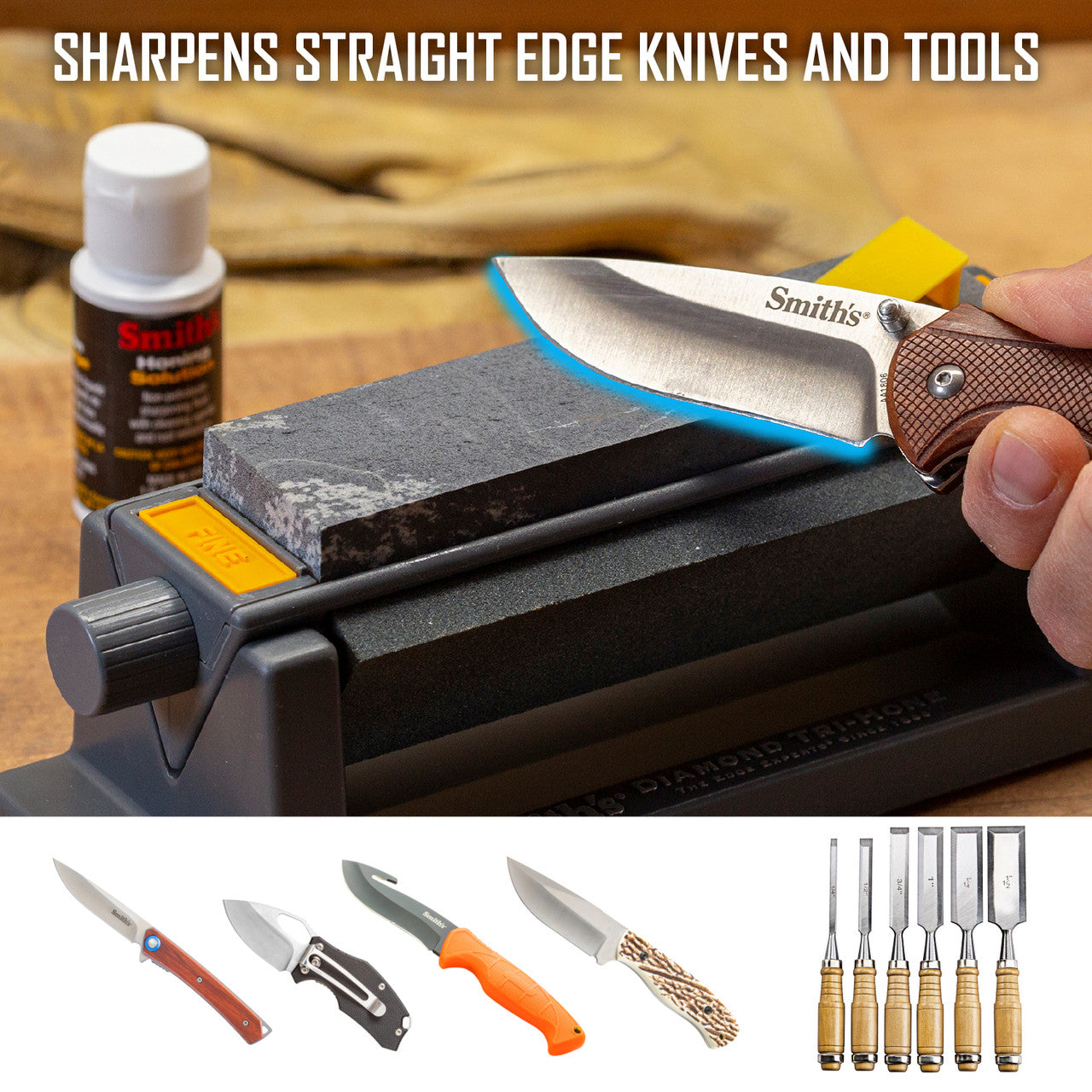 SMITH'S: 6" Tri-Hone Sharpening System