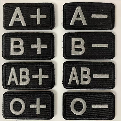 Embroidered Blood Type Patches
