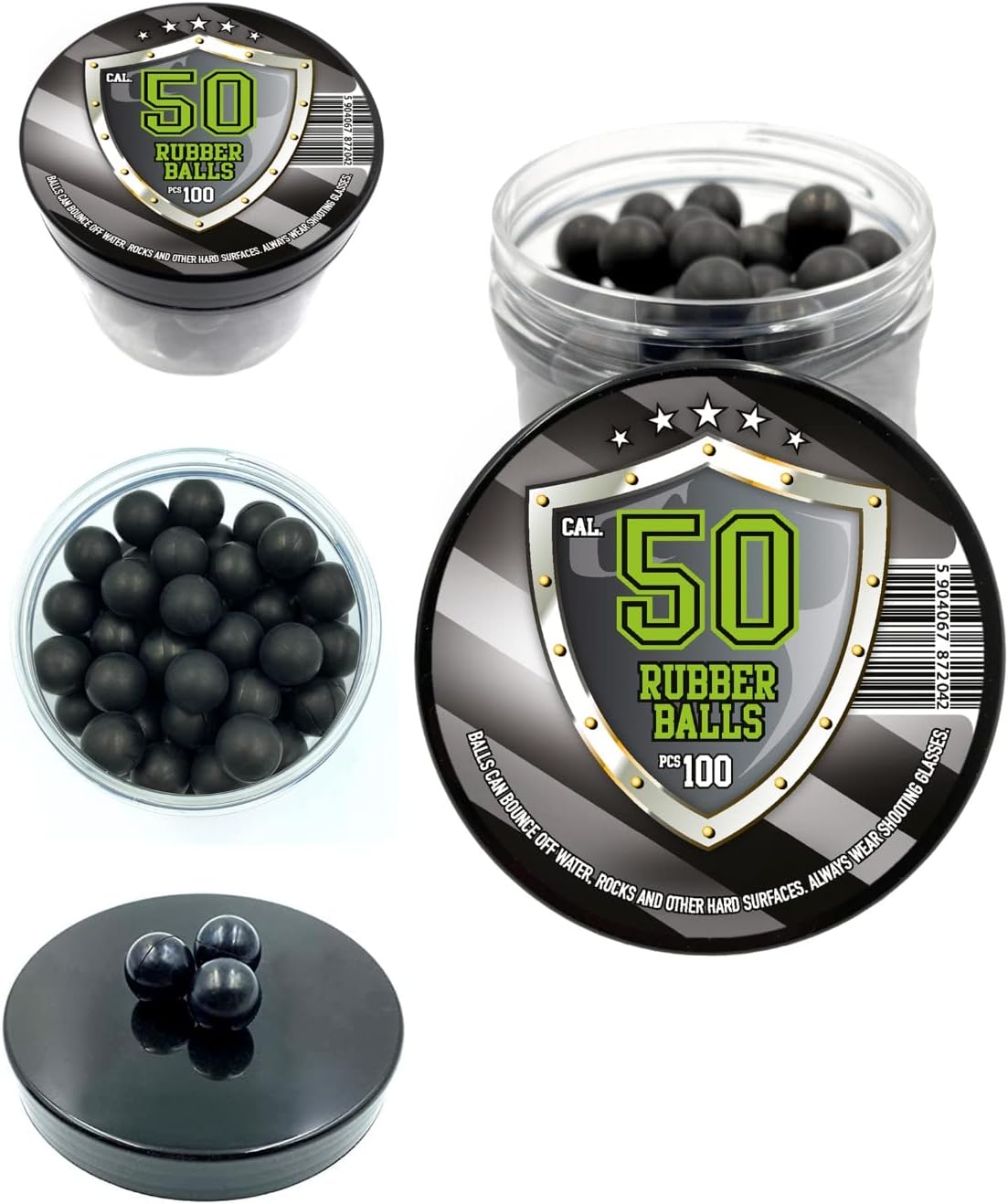 UMAREX: .50 Cal Rubber Balls, 100 count