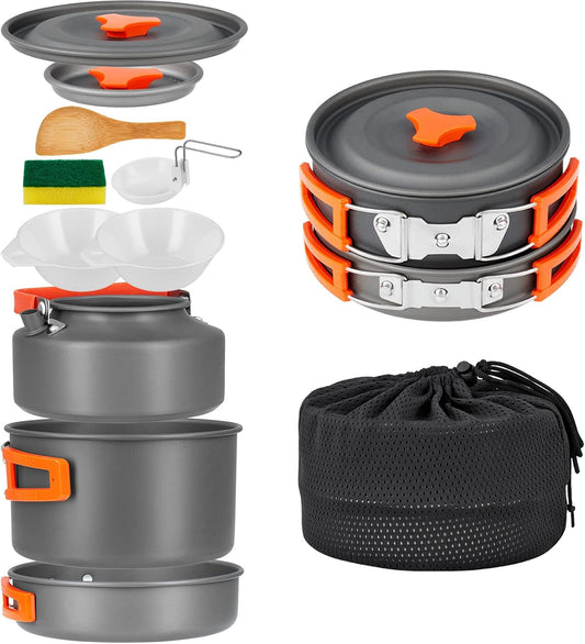10 Piece Camping Cookware Set