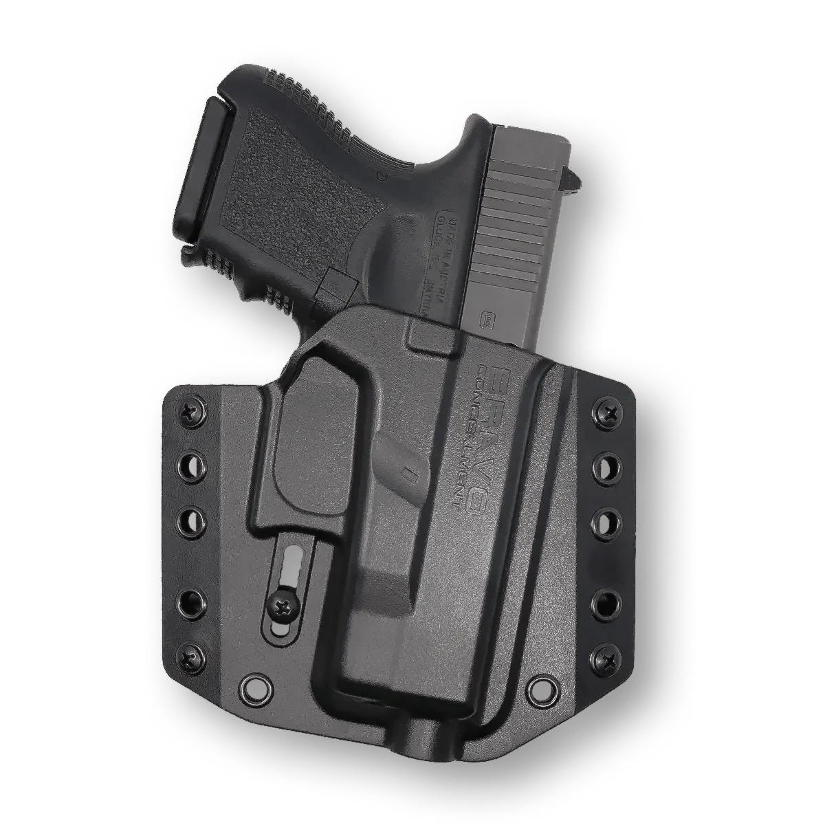 BRAVO CONCEALMENT: OWB Holster, Glock 26,27,33, Right Handed