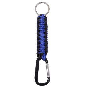 ROTHCO: Paracord Keychain w/ Carabiner, Blue/ Black