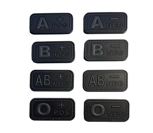 TACTICAL INNOVATIONS: Blood Type Stealth PVC Patches, All Types