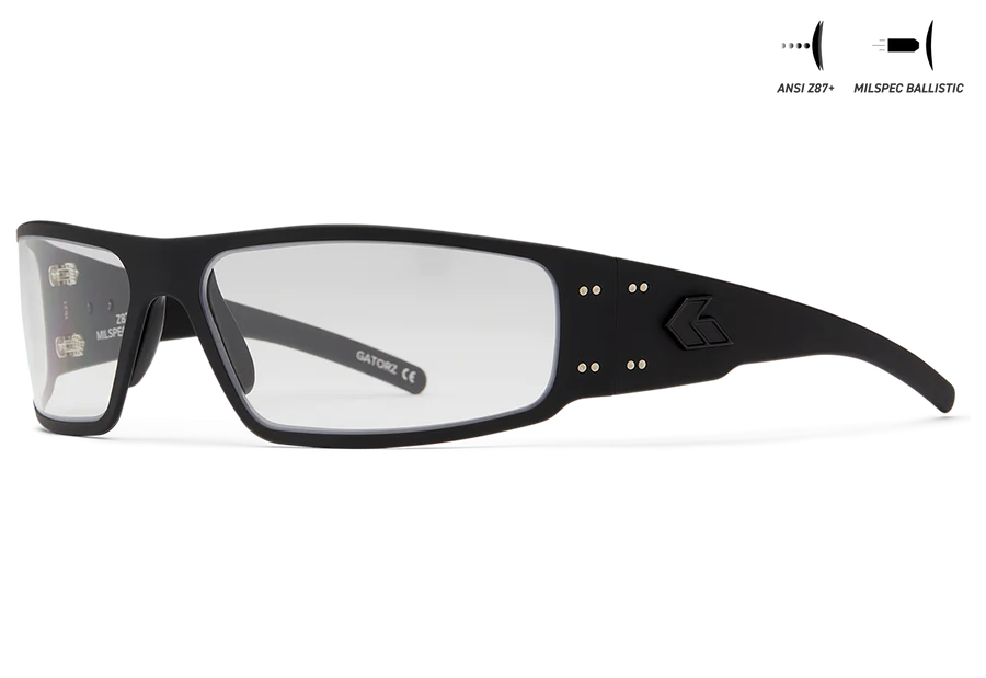 MAGNUM- MILSPEC BALLISTIC CLEAR W/ ANTI-FOG, ANSI Z87.1- BLACK