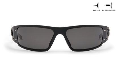 GATORZ: Magnum, ANSI Z87+ MilSpec standards for protection  Ballistic with Anti-Fog/Black Frame