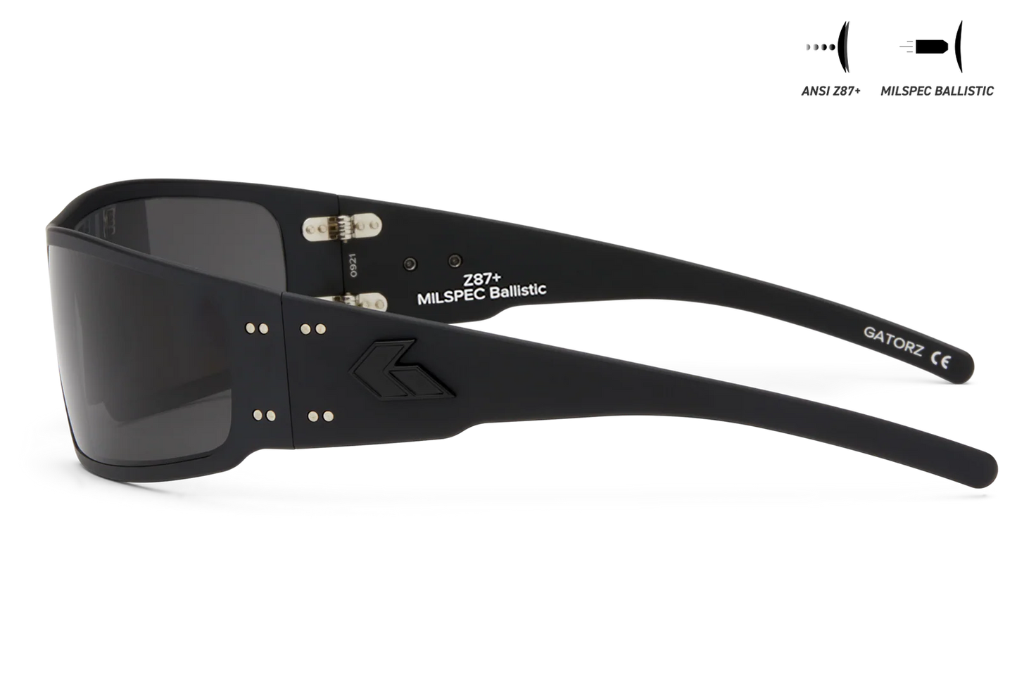 GATORZ: Magnum, ANSI Z87+ MilSpec standards for protection  Ballistic with Anti-Fog/Black Frame
