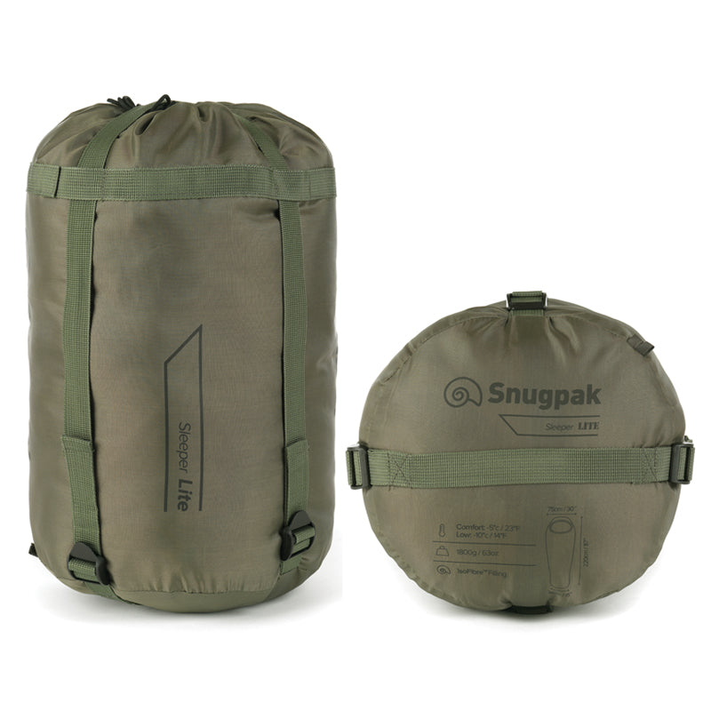 SNUGPAK: Basecamp OPS Sleeper Lite Olive Left Side Zip WGTE