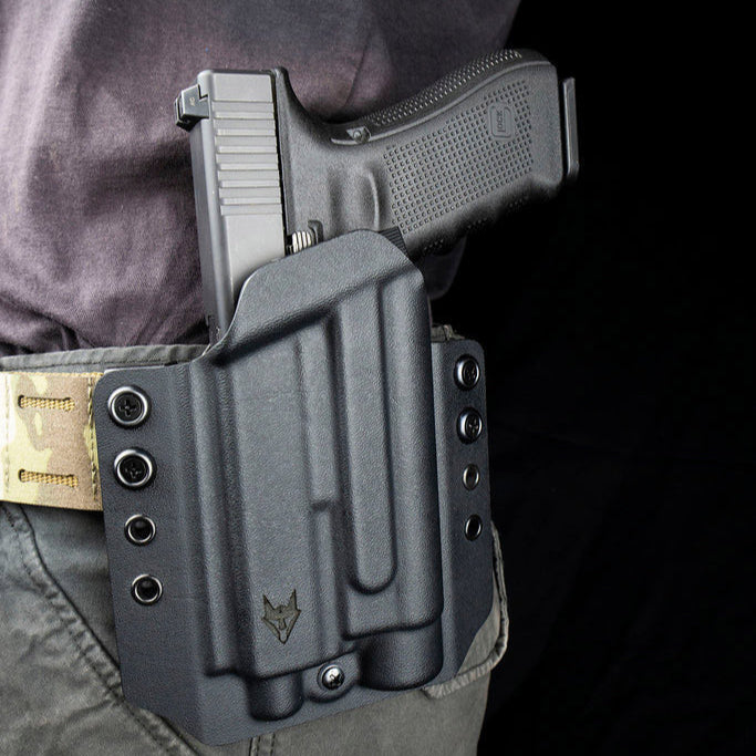 GRAY FOX STRATEGIC: Basilisk OWB/Glock 19/19X/23/45 w/ Surefire X300 (Adaptive Loops)