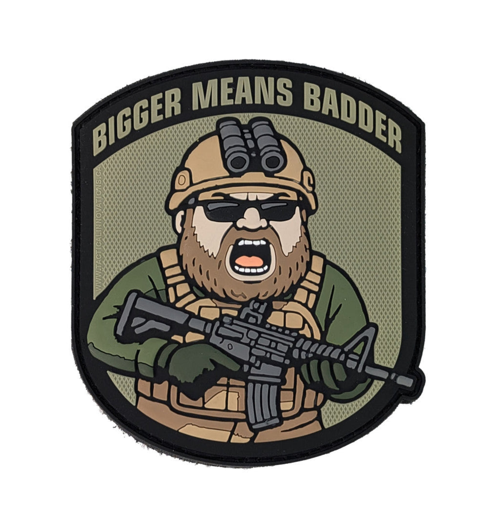 TACTICAL INNOVATIONS: Bigger Means Badder, PVC Morale Patch