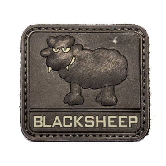 TACTICAL INNOVATIONS: Black Sheep, Glow in the Dark PVC Morale Patch
