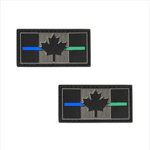 TIC Patch - THIN BLUE/GREEN LINE FLAG 1X2
