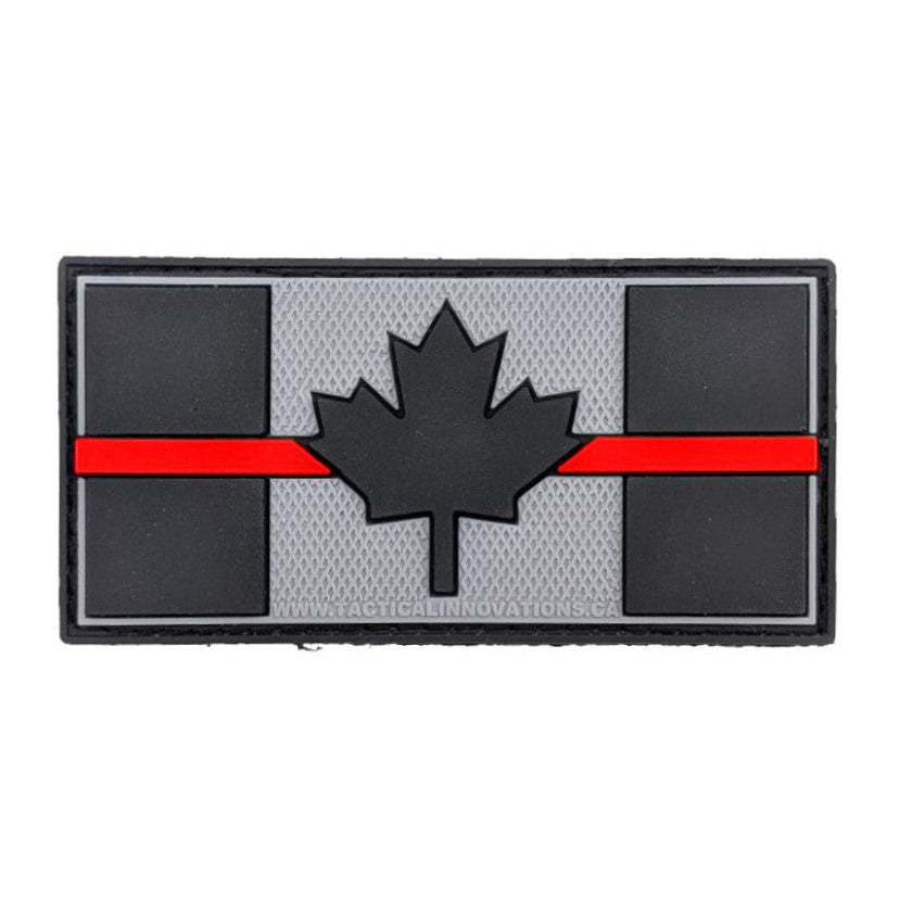 TACTICAL INNOVATIONS: Thin Red Line, PVC Morale Patch, 1" X 2"