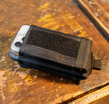 DOUBLE CELL PHONE POUCH (BLACK)