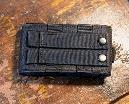 DOUBLE CELL PHONE POUCH (BLACK)
