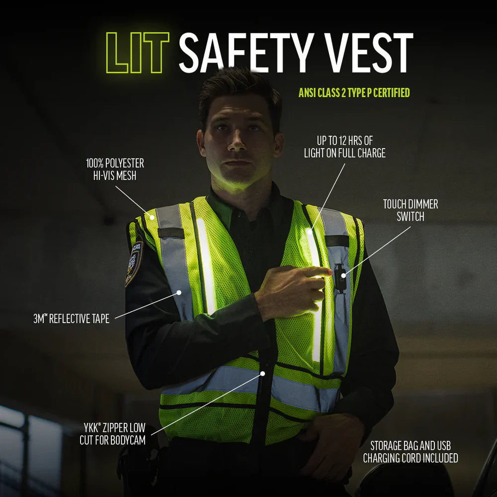 FLYING  CROSS: Lite Vest Hi Vis, Yellow