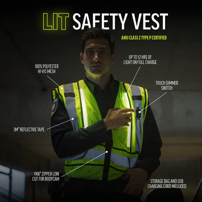 FLYING  CROSS: Lite Vest Hi Vis, Yellow