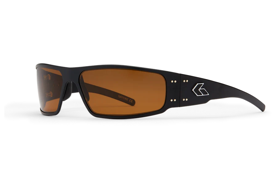 Gatorz Magnum, BLACK, SILVER LOGO, BROWN POLARIZED
