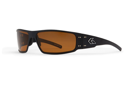 Gatorz Magnum, BLACK, SILVER LOGO, BROWN POLARIZED