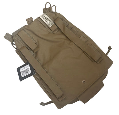 WARRIOR ASSAULT: Back Panel with Med Pouch and Triple M4 5.56 Mag Holder (Coyote)
