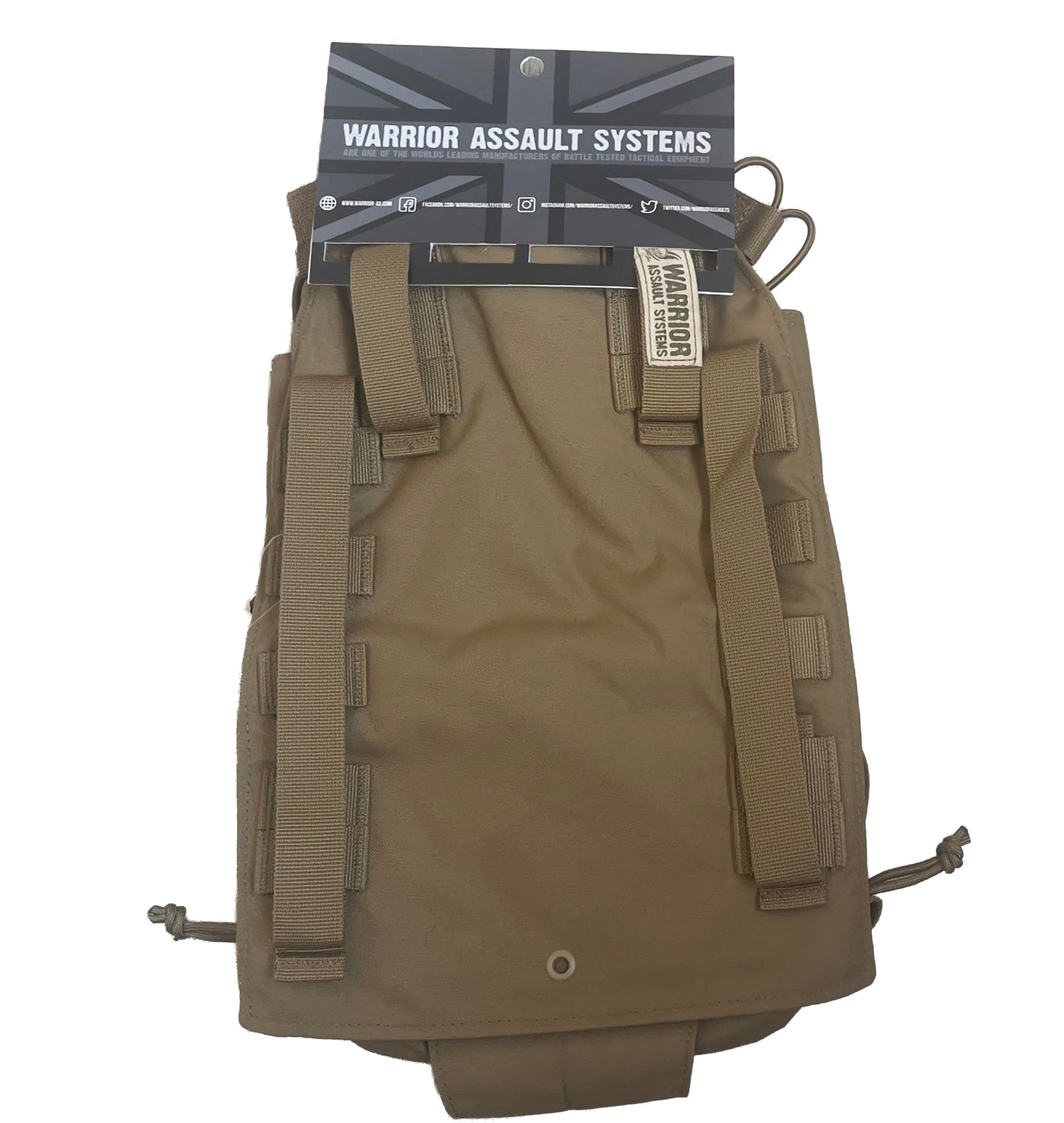 WARRIOR ASSAULT: Back Panel with Med Pouch and Triple M4 5.56 Mag Holder (Coyote)