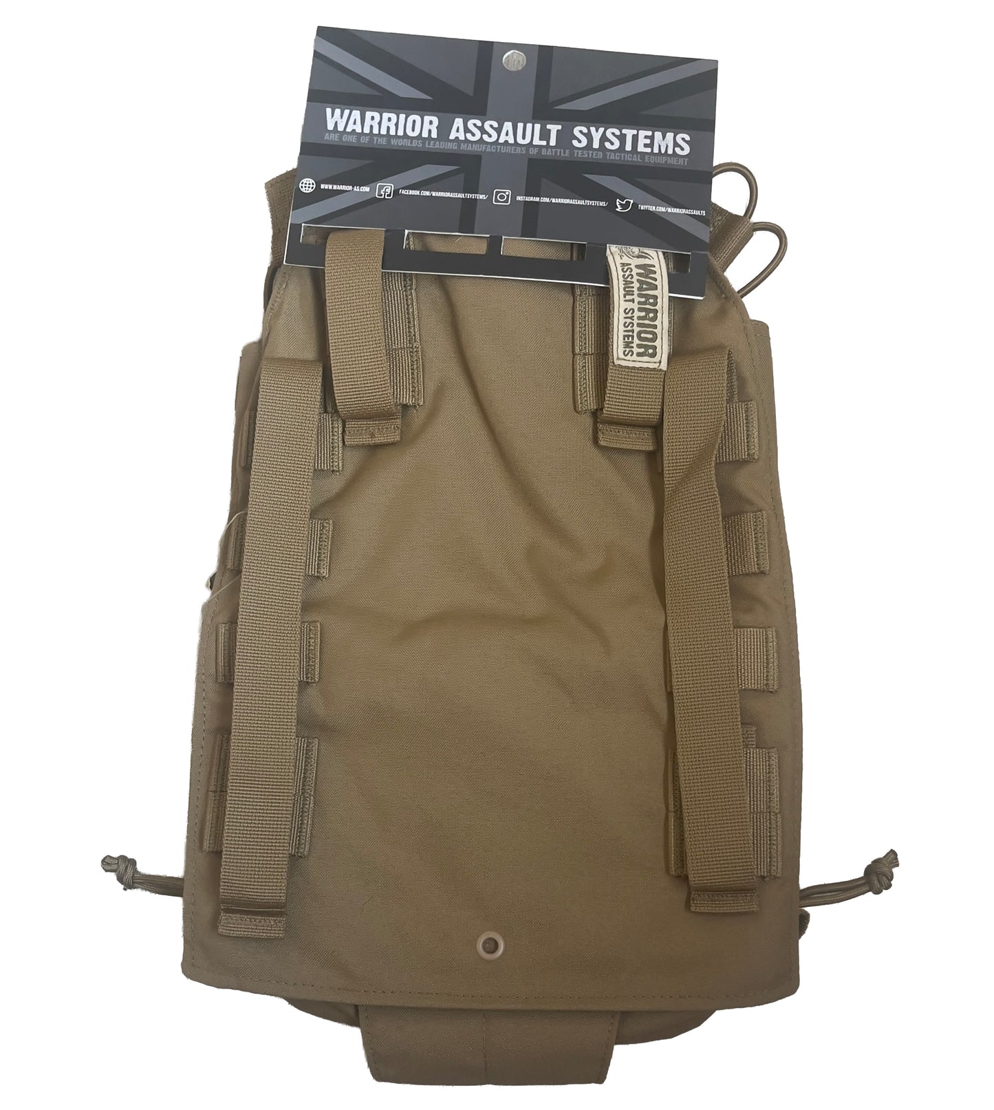 WARRIOR ASSAULT: Back Panel with Med Pouch and Triple M4 5.56 Mag Holder (Coyote)