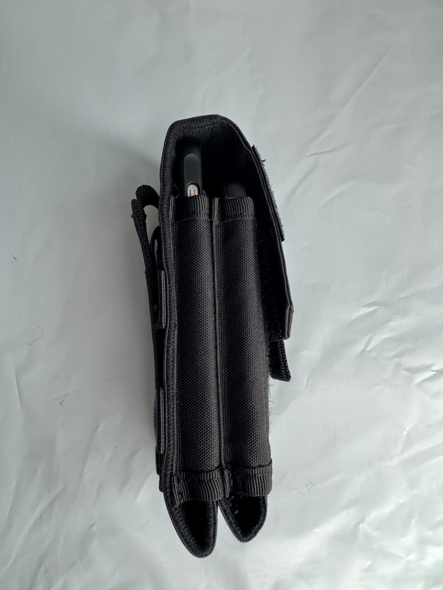 DOUBLE CELL PHONE POUCH (BLACK)