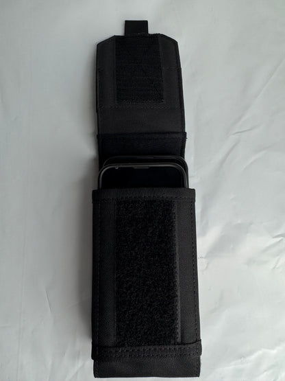 DOUBLE CELL PHONE POUCH (BLACK)