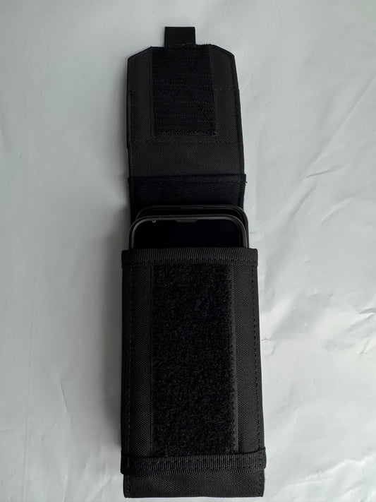 DOUBLE CELL PHONE POUCH (BLACK)