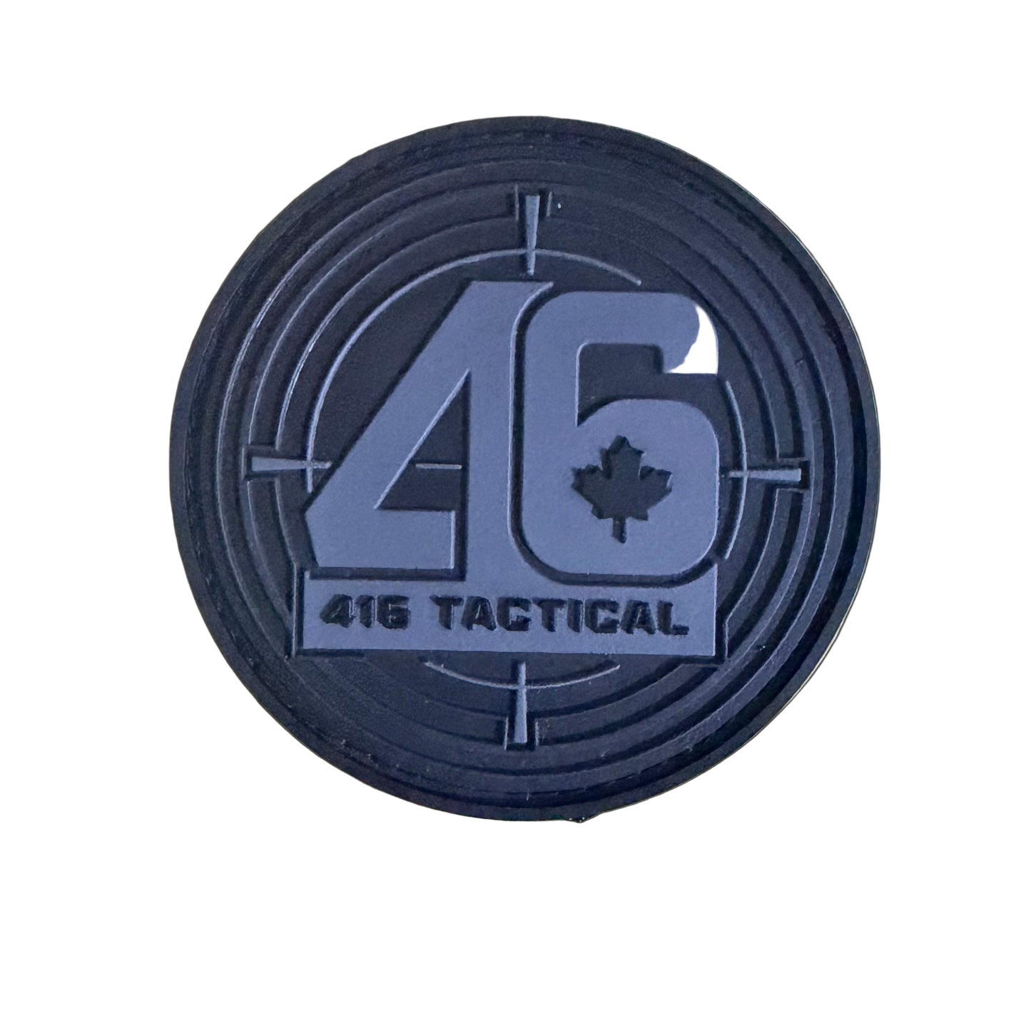 416 TACTICAL: PVC Morale Logo Patch, Round, Subdued