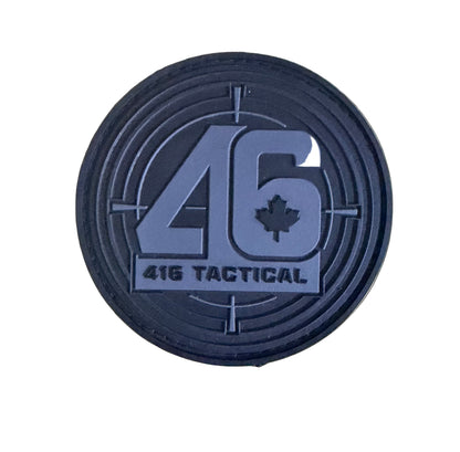 416 TACTICAL: PVC Morale Logo Patch, Round, Subdued