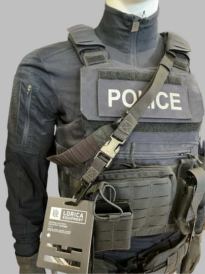 LORICA EQUIPMENT: Single Point Rifle Sling, Snap-hook, Black