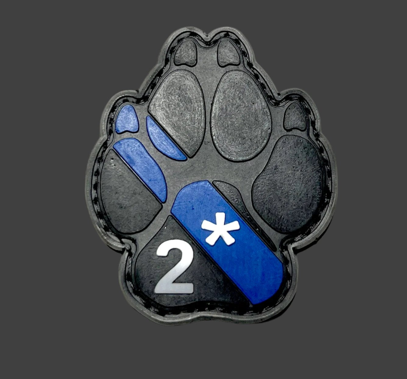 K9 2 Asterisk Patch Thin Blue Line