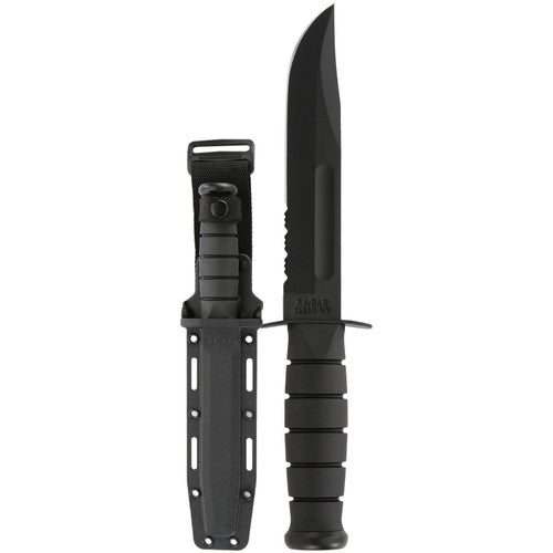 KA-BAR: Full Size KA-BAR Serrated Knife, Black