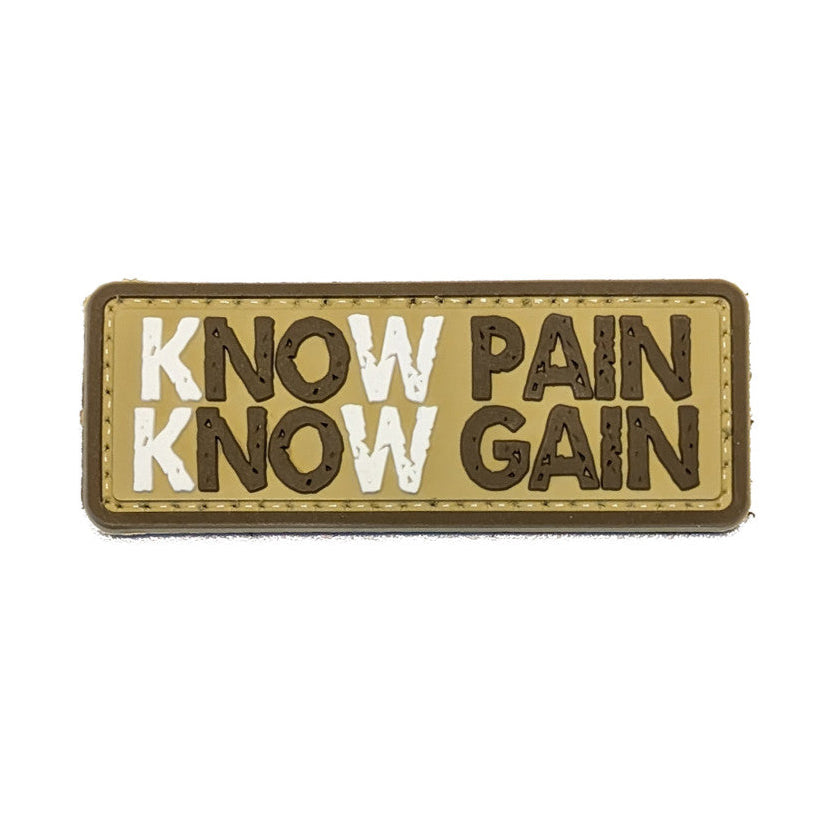 TACTICAL INNOVATIONS: "KNOW PAIN, KNOW GAIN" PVC Morale Patch