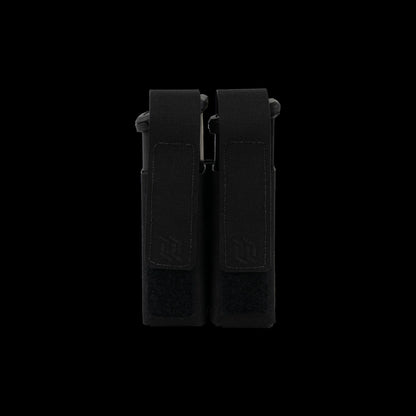 LORICA EQUIPMENT: Double Pistol Mag Pouch MK2 W, Velcro Flap and Molle Straps