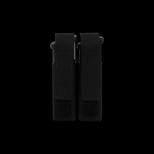 LORICA EQUIPMENT: Double Pistol Mag Pouch MK2 W, Velcro Flap and Molle Straps