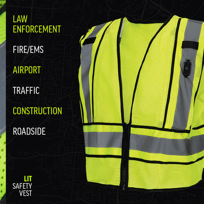 FLYING  CROSS: Lite Vest Hi Vis, Yellow