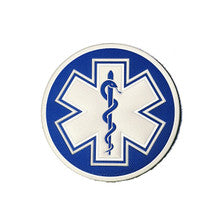 TIC Patch - HI VIS STAR OF LIFE SINGLE SNAKE - BLUE/REF