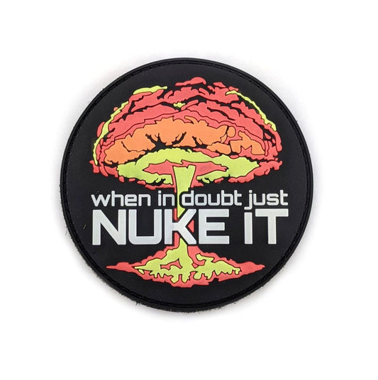 TACTICAL INNOVATIONS: When in Doubt Just Nuke It, PVC Morale Patch, Glow-in-the-Dark