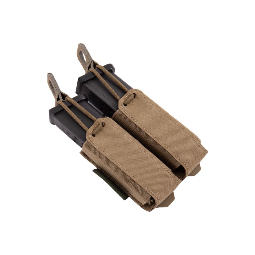 WARRIOR ASSAULT: Laser Cut Double Bungee Pistol Mag Pouch