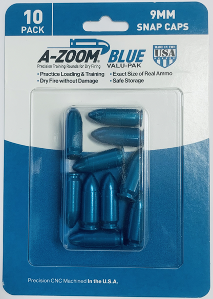 A-ZOOM: Blue Valu-Pak 9 mm Snap Cap